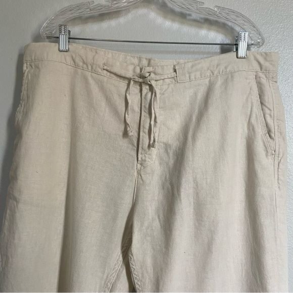 Zara Linen Cotton Tapered Pants - Picture 3 of 10